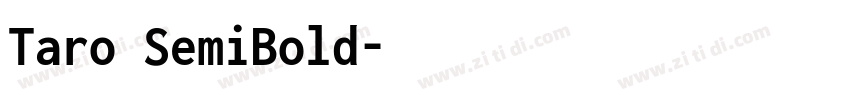Taro SemiBold字体转换